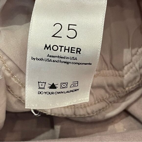 Mother Jeans High-Waisted Looker Dagger Ankle Fray Blush Women's 25 Light Pink - Picture 10 of 16